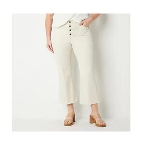 Frye & Co Harper Mid-Rise Crop Flare Jeans, Size 4
